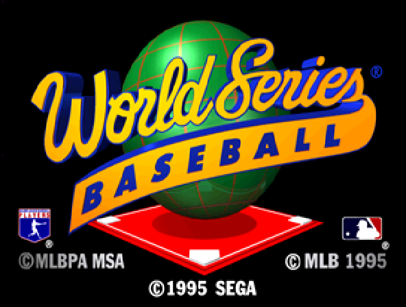 World Series Baseball Title Screen